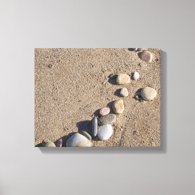 Sand Pebbles Wrapped Canvas Print (Front)