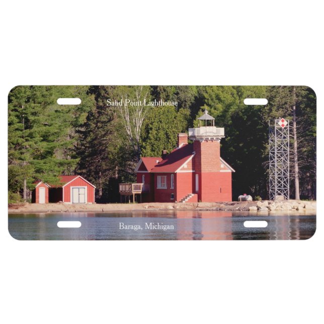 Sand Point Lighthouse Baraga license plate (Front)
