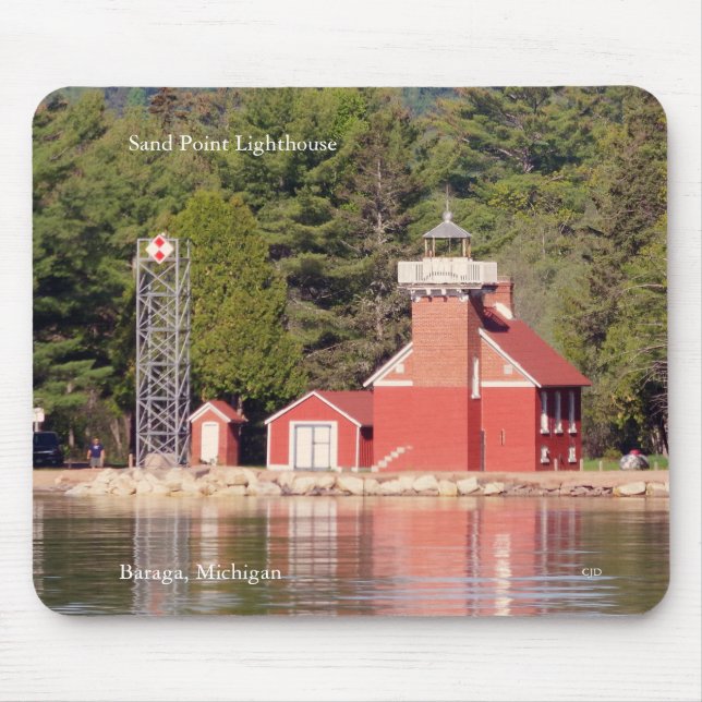 Sand Point Lighthouse Baraga mousepad (Front)