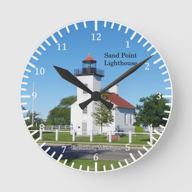 Sand Point Lighthouse Escanaba clock (Front)