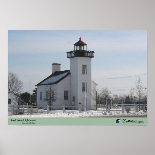 Sand Point Lighthouse _ Escanaba MI Poster