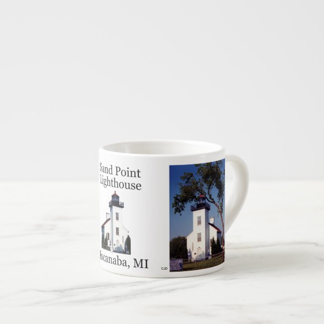 Sand Point Lighthouse espresso mug (Front Right)