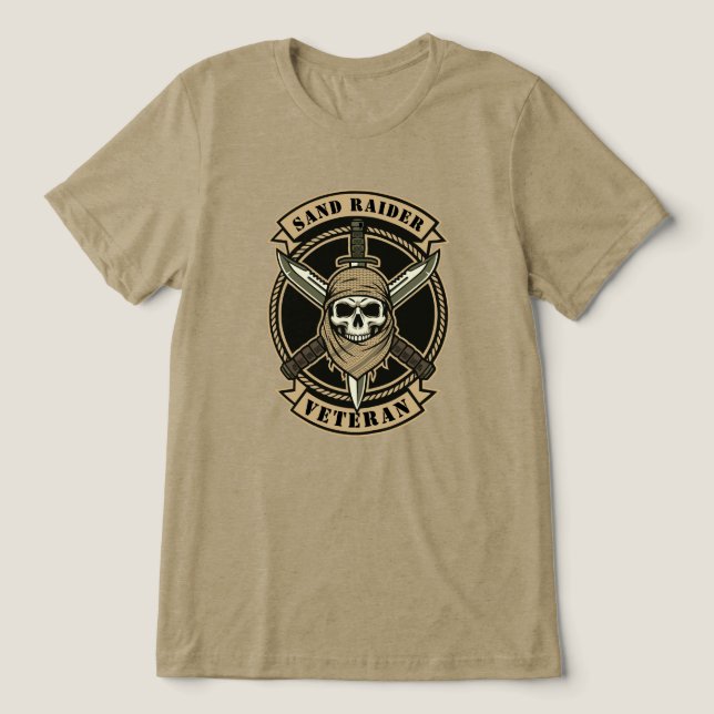 Sand Raider Veteran Tri-Blend Shirt (Design Front)
