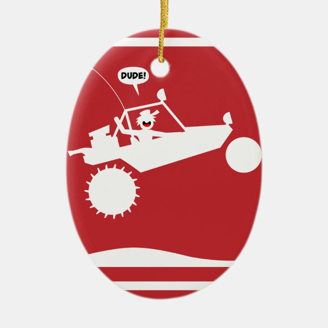 SAND RAIL AIR Warning Signs Ceramic Ornament (Front)