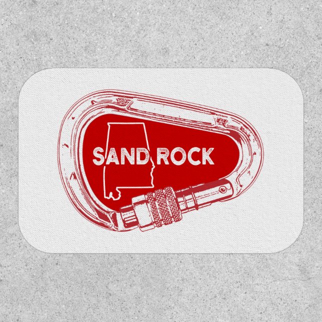 Sand Rock Alabama Rock Climbing Carabiner Patch (Front)