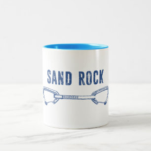 Sand Rock Alabama Rock Climbing Quickdraw Two-Tone Coffee Mug