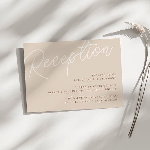 Sand  Script Watermark Reception Enclosure Card