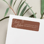 Sand | Script Watermark Wedding Return Address Label<br><div class="desc">Simple and elegant return address labels for your wedding invitations or wedding related correspondence feature your names in oversized script lettering with a tone on tone watermark look, and your return address details aligned at the right. Designed to coordinate with our Script Watermark wedding collection. Our Sand colorway is an...</div>