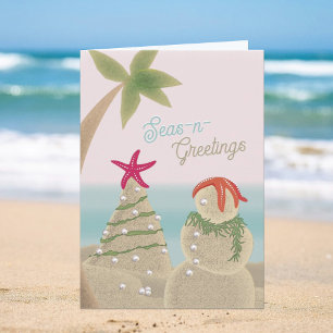 Sand Sculptures Christmas Card