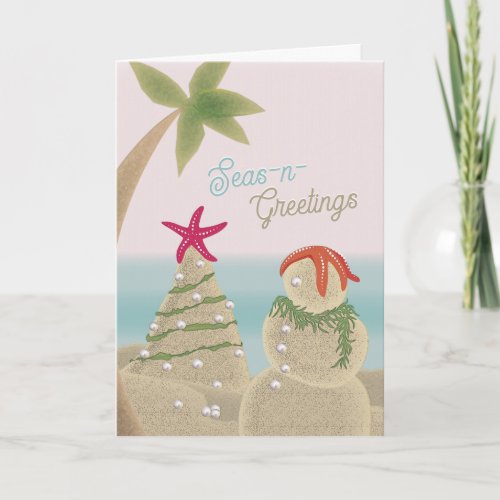 Sand Sculptures Christmas Card