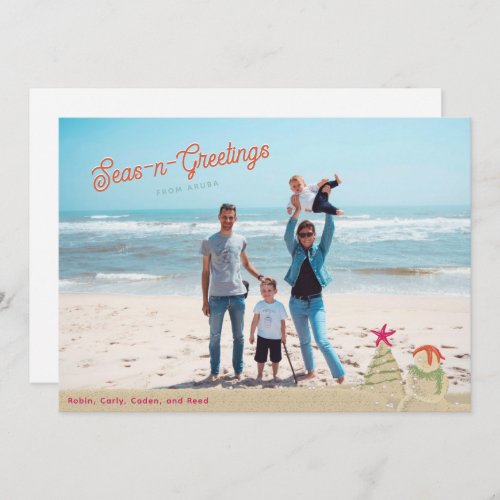 Sand Sculptures Photo Christmas Card