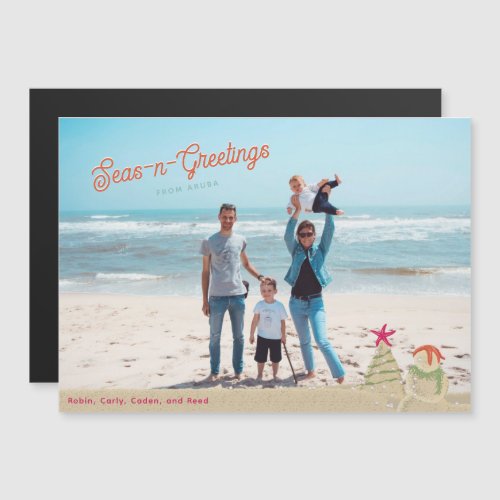 Sand Sculptures Photo Christmas Card