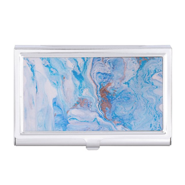 Sand & Sea Abstract Business Card Case (Front)