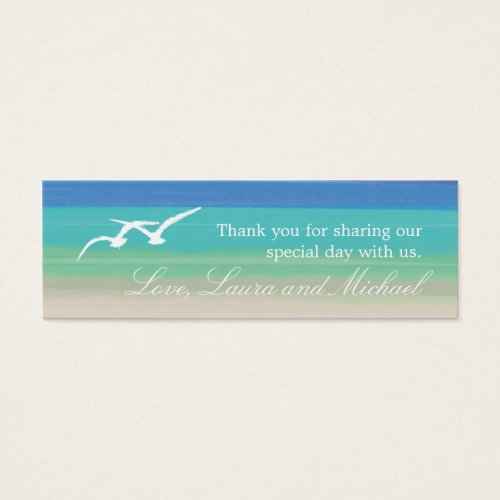 Sand Sea and Seagulls Favor Cards