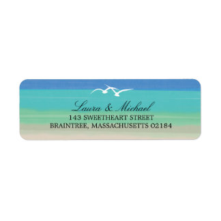 Sand, Sea and Seagulls | Return Address Label