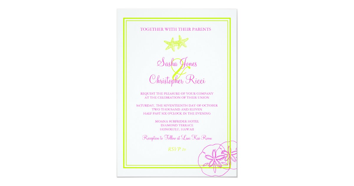 Fuschia And Lime Green Wedding Invitations 5