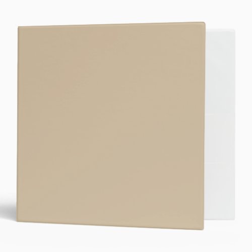 Sand Solid Color Minimalist 3 Ring Binder