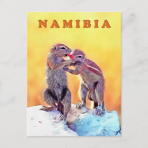 Sand squirrels Namibia Postcard