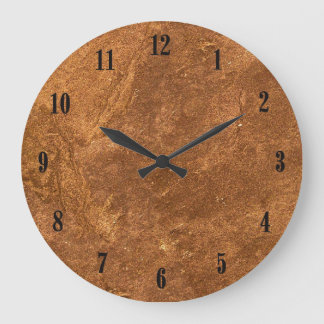 Sand Stone with Black Numbers Wall Clock