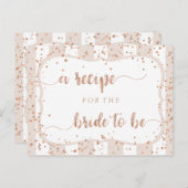 Sand Stripes & Rose Gold Bridal Shower Recipe Card (Front/Back)