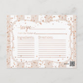 Sand Stripes & Rose Gold Bridal Shower Recipe Card (Back)