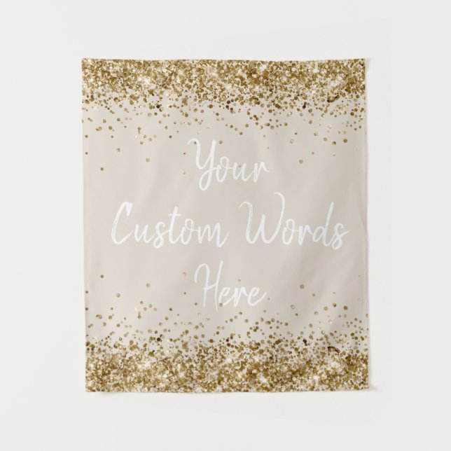 Sand Tan White Backdrop Birthday Party Photo Booth (Front)