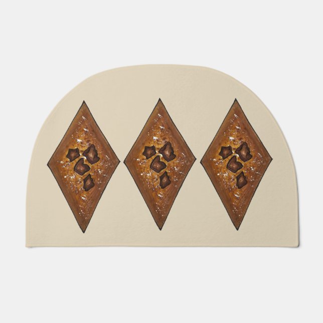 Sand Tart Amish PA Dutch Christmas Cookie Holiday Doormat (Front)