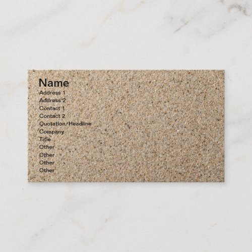 Sand Texture For Background Business Card