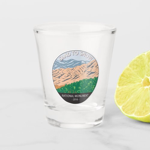 Sand to Snow National Monument California Vintage  Shot Glass