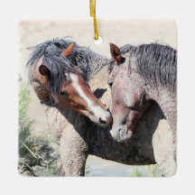 Sand Wash Basin Wild Horses Ceramic Ornament