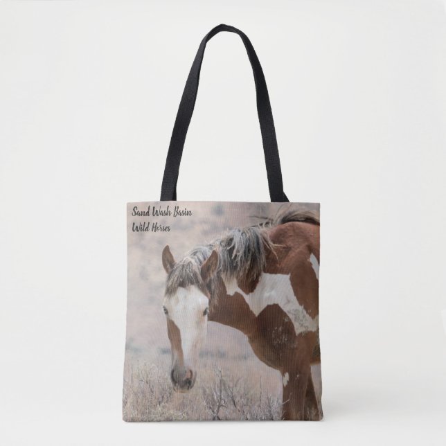 Sand Wash Basin Wild Horses Tote Bag (Front)