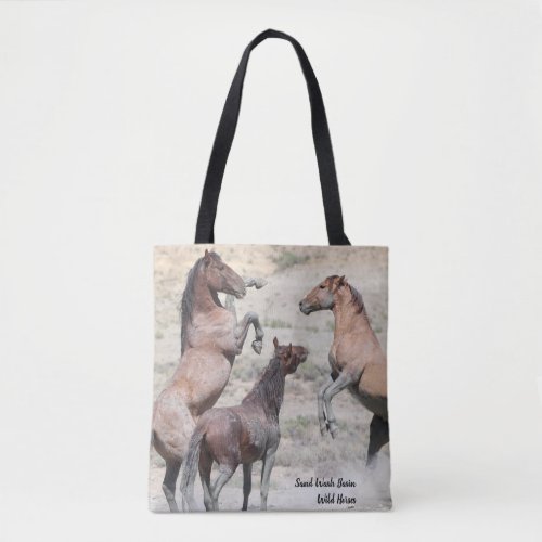 Sand Wash Basin Wild Horses Tote Bag