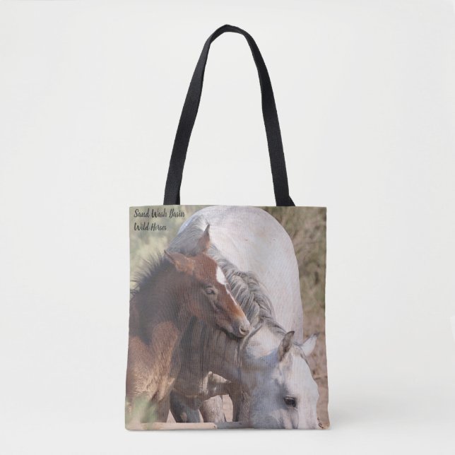 Sand Wash Basin Wild Horses Tote Bag (Front)