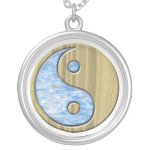 Sand & Water Yin Yang Silver Plated Necklace