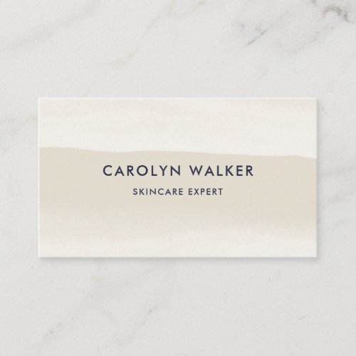 Sand Watercolor Wash _ Modern Minimalist Business Card