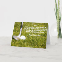 Sand Wedge With Golf Ball Father's Day Card