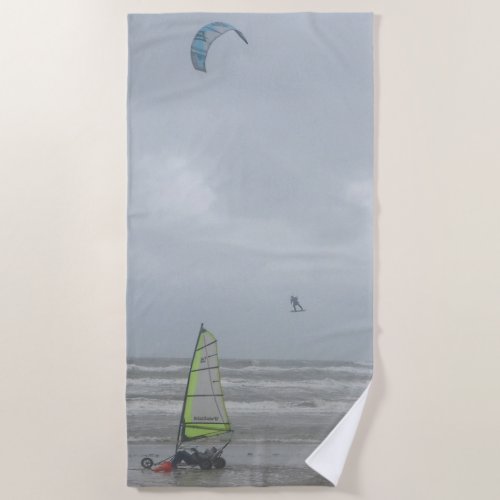 Sand Yachting  Kite Surfing Beach Towel