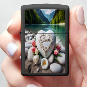 Sanda Heart by the River Zippo Lighter