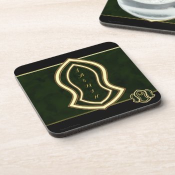 Sandal Of The Prophet (green) Marble & Gold Drink Coaster by HennaHarmony at Zazzle