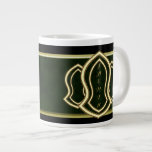 Sandal Of The Prophet (green) Marble &amp; Gold Giant Coffee Mug at Zazzle