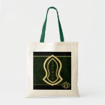 Sandal Of The Prophet (green) Marble &amp; Gold Tote Bag at Zazzle
