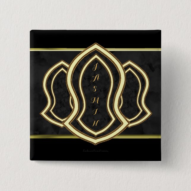 Sandal Of The Prophet (Grey) Marble & Gold Button (Front)