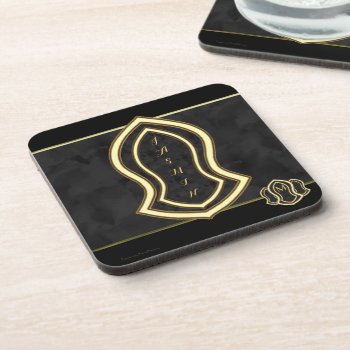 Sandal Of The Prophet (grey) Marble & Gold Drink Coaster by HennaHarmony at Zazzle