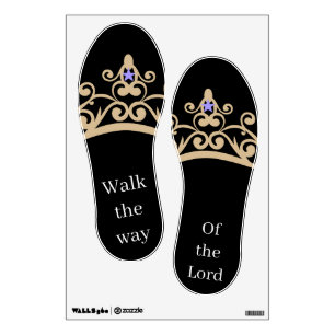 Sandal Wall Decals-Walk the way of the Lord Decal