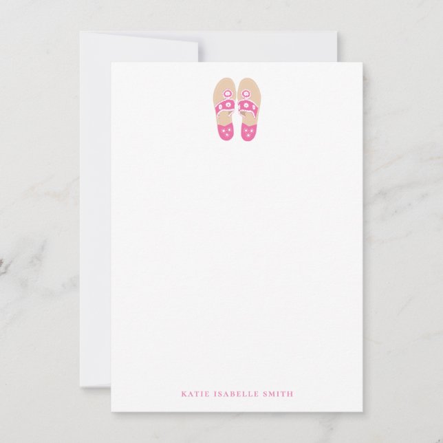 Sandals Personalized Notecard (Front)