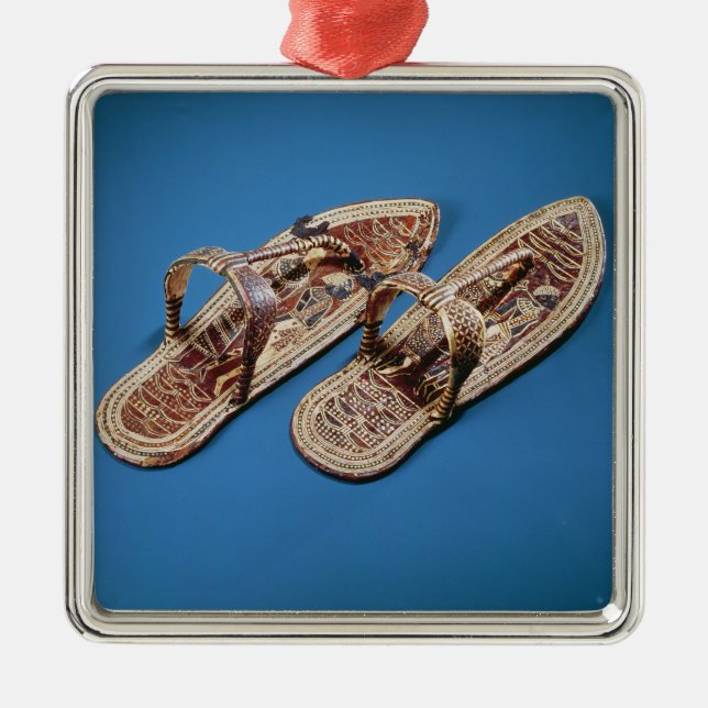Sandals, Tomb of Tutankhamun, New Kingdom Metal Ornament (Front)