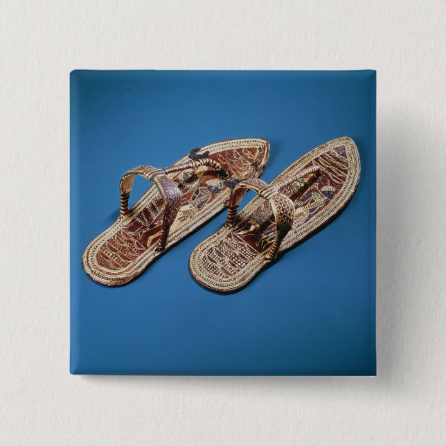 Sandals, Tomb of Tutankhamun, New Kingdom Pinback Button (Front)