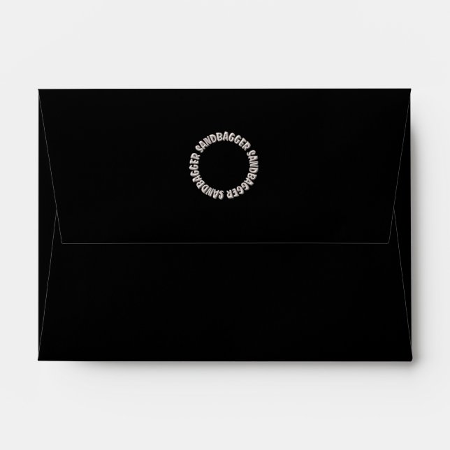 Sandbagger black small envelopes back (Back (Top Flap))