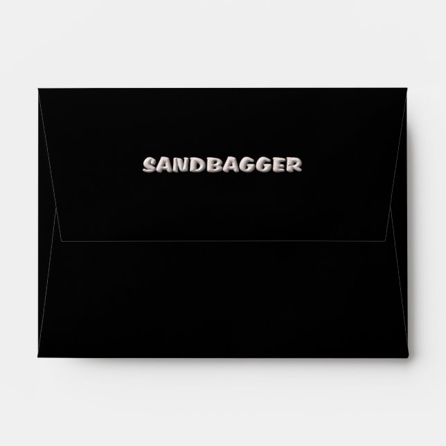 Sandbagger black small envelopes back straight (Back (Top Flap))
