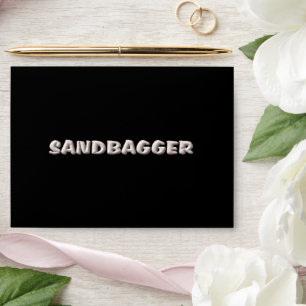 Sandbagger black standard envelopes center
